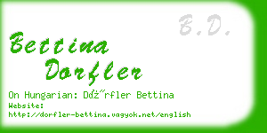 bettina dorfler business card